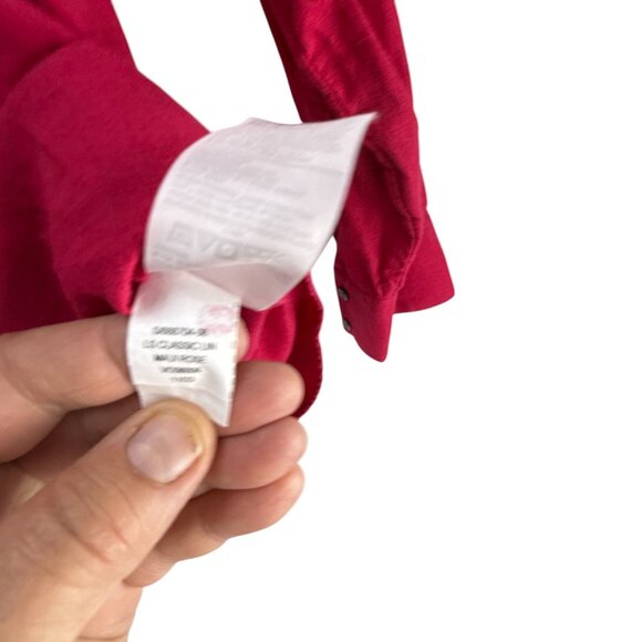 Banana Republic Mens Red Linen Blend Long Sleeve Button Up Shirt Size M Casual - Picture 6 of 10